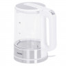 Mesko Mesko Wasserkocher MS 1301W 1,7 Liter, Glaskessel mit LED-Beleuchtung Edelstahl/Weiss  Чайник Mesko MS 1301W 1,7 л, стеклянный чайник со светодиодной подсветкой нержавеющая сталь/белый