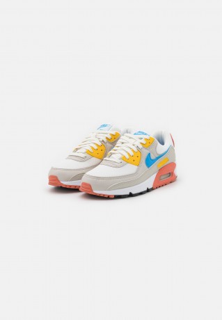 Nike Sportswear AIR MAX 90 Sneaker low summit white/university blue/light bone/vivid sulfur/madder root/black AIR MAX 90 низкие кроссовки женские вершинный белый/университетский синий/светлая кость/яркая сера/корень марены/черный