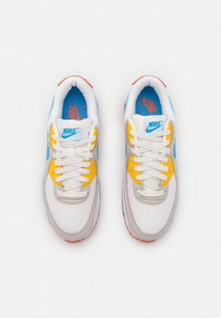 Nike Sportswear AIR MAX 90 Sneaker low summit white/university blue/light bone/vivid sulfur/madder root/black AIR MAX 90 низкие кроссовки женские вершинный белый/университетский синий/светлая кость/яркая сера/корень марены/черный