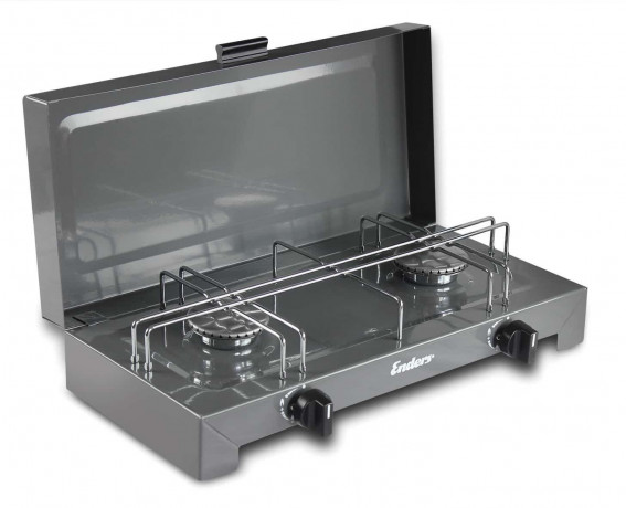 Enders Enders Gaskocher Canberra 2, (Set, inkl. Anschlussschlauch), 2 x 2,3 kW Brenner, B 43 x T 26 x H 10 cm  Газовая плита Enders Canberra 2, (комплект, включая соединительный шланг), 2 горелки по 2,3 кВт, Ш 43 x Г 26 x В 10 см