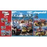 PLAYMOBIL 2er Set: 70550 Stuntshow Monster Truck Shark + 70549 Stuntshow Monster Truck Horned Набор из 2 предметов: 70550 Акула-монстр-шоу с трюками + 70549 Рогатый монстр-трак с трюками