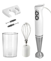 QUIGG QUIGG Stabmixer Stabmixer SET 500W Edelstahl Purierstab Mixer Handmixer, 500,00 W, Stufenlose Geschwindigkeitskontrolle am Kopf des Gerates  Ручной блендер QUIGG ручной блендер SET 500 Вт, миксер со очищающим стержнем из нержавеющей стали, ручной ми