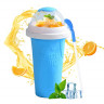 NUODWELL NUODWELL Smoothie-Maker Slush Becher, Slushy Squeeze Cup, Smoothie Maker mit Strohhalm Loffel Blau NUODWELL Smoothie Maker Slush Cup, Slushy Squeeze Cup, Smoothie Maker с соломенной ложкой