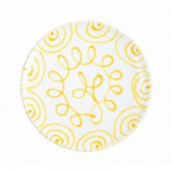 Gmundner Keramik Gmundner Keramik Gelbgeflammt Speiseteller Cup d: 25 cm / h: 2,8 cm Gmundner керамическая желтая чашка с пламенем для обеденной тарелки d: 25 см / высота: 2,8 см