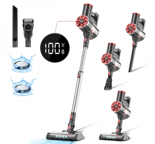 Tocmoc Tocmoc Akku-Hand-und Stielstaubsauger PCare 6 in 1 kabelloser Staubsauger P4, Echtzeit-Leistungsanzeige, 210,00 W, Beutellos, 65000 U/min, 20 kPa/10 kPa, 2 Geschwindigkeiten, 40 min, Doppelzyklon Беспроводной ручной пылесос Tocmoc PCare 6 в 1, бес