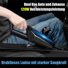 TUABUR TUABUR Akku-Handstaubsauger Kabelloser, wiederaufladbarer tragbarer Handstaubsauger mit 12000PA, Geeignet fur Autos, Wohnungen und Buros Blau TUABUR Беспроводной ручной пылесос Беспроводной перезаряжаемый портативный ручной пылесос с 12000PA, подхо