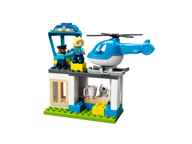 Lego Polizeistation mit Hubschrauber Полицейский участок с вертолетом