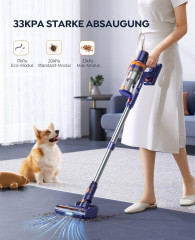 Buture Buture Akku-Hand-und Stielstaubsauger VC40 Kabelloser Anti-Tangle-Staubsauger, 400,00 W, beutellos, 33000Pa Ultraleiser Staubsauger Kabellos Touch Screen VC40 Kabelloser  Беспроводной ручной пылесос Buture VC40, беспроводной пылесос с защитой от сп