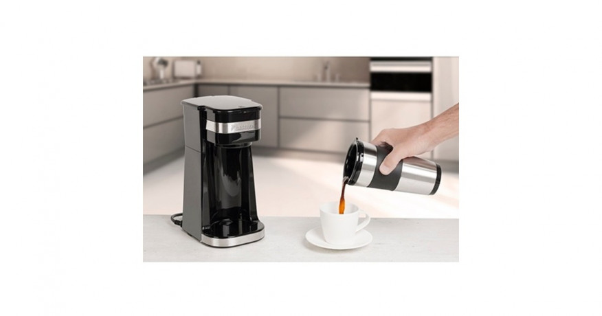 Bestron Bestron ACM112Z , Filtermaschine silber, Edelstahl-Thermobecher  silber Bestron ACM112Z, фильтрующая машина серебристого цвета, термокружка из нержавеющей стали