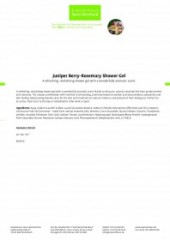 Krauterhaus Sanct Bernhardt Juniper Berry-Rosemary Shower Gel 250 ml