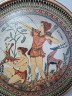Тарелка декоративная винтажная Greece "Артемида. Лучники", коллекционная, 28,5 см, Греция, 1960-70гг.