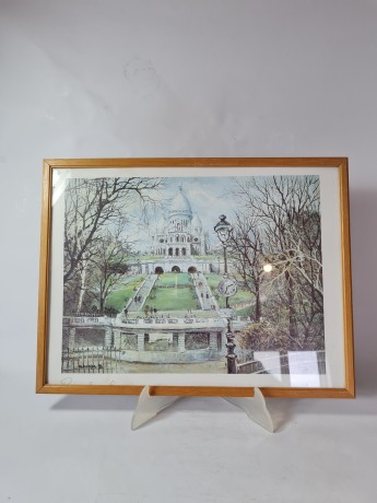 Georges B. Картина в раме "Парижский собор", 41.5см x 32см, 1970-80гг.