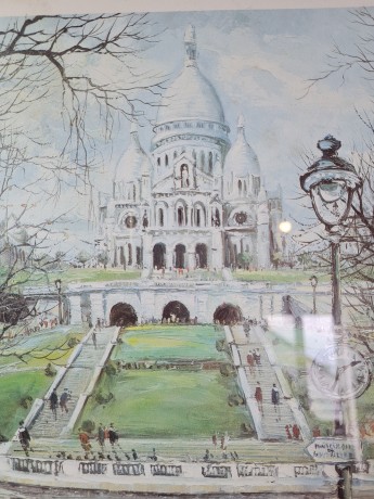 Georges B. Картина в раме "Парижский собор", 41.5см x 32см, 1970-80гг.