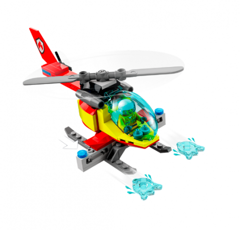 LEGO City Fire 4er Set, ЛЕГО НАБОР 60318 Пожарный вертолёт + 60319 Пожарная бригада и полицейская погоня + 60320 Пожарная часть + 60321 Пожарная команда