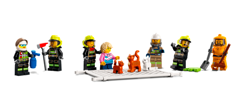 LEGO City Fire 4er Set, ЛЕГО НАБОР 60318 Пожарный вертолёт + 60319 Пожарная бригада и полицейская погоня + 60320 Пожарная часть + 60321 Пожарная команда