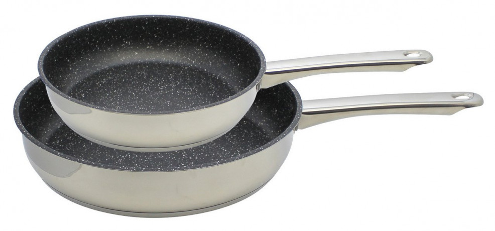 Elo Elo Basic Pfannenset 2-tlg. MARMORIT edelstahl Набор сковород Elo Basic, 2 шт. МАРБЛЕРИТ