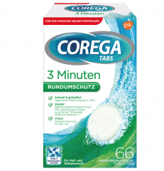 COREGA Tabs Rapid 3 Minuten Rundumschutz Таблетки COREGA Rapid 3 минуты всесторонней защиты 66шт