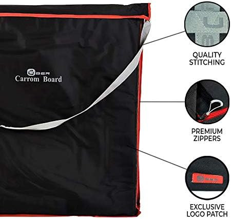 UBERGAMES Karromspiel Karrom Complete Set Игра Карром полный набор: доска, подставка, сумка, фишки, модель UG705or