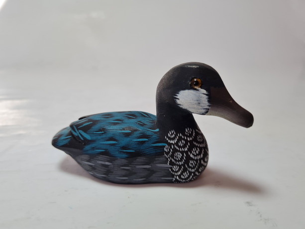 Винтажные фигурки из дерева "Семья из 5 уточек", ручная роспись, Германия, 1960-70гг.