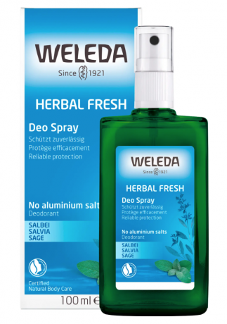 WELEDA SALBEI Herbal Fresh Deo Spray Дезодорант-спрей c ароматом шалфея без солей алюминия 100мл