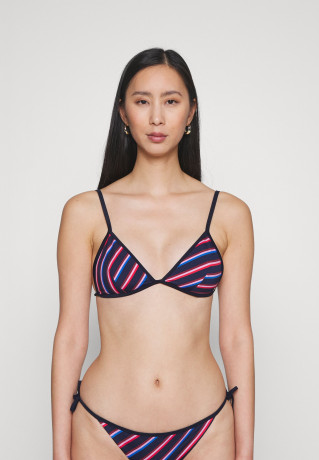Tommy Hilfiger TRIANGLE BRAS Bikini top blue БЮСТГАЛЬТЕР С ТРЕУГОЛЬНИКАМИ Верх бикини синий