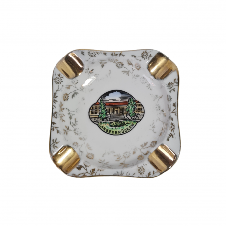 Пепельница винтажная Plankenhammer Floss Bavaria, фарфор, 8 х 2 см, Германия, 1970-80гг.