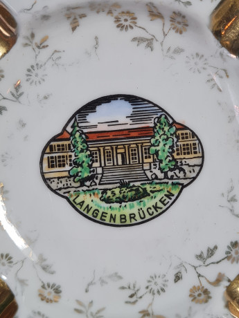 Пепельница винтажная Plankenhammer Floss Bavaria, фарфор, 8 х 2 см, Германия, 1970-80гг.