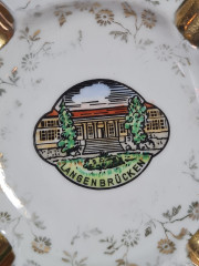 Пепельница винтажная Plankenhammer Floss Bavaria, фарфор, 8 х 2 см, Германия, 1970-80гг.