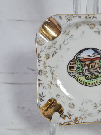 Пепельница винтажная Plankenhammer Floss Bavaria, фарфор, 8 х 2 см, Германия, 1970-80гг.