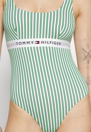 Tommy Hilfiger ONE PIECE PRINT Swimsuit lime ONE PIECE PRINT Купальник лайм