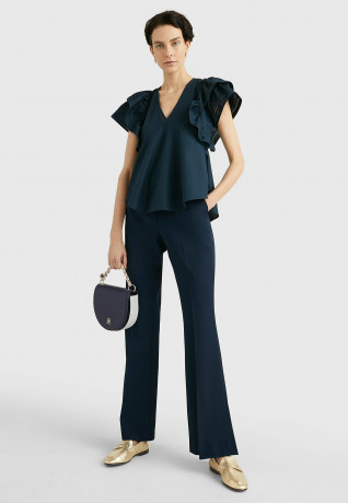 Tommy Hilfiger RUFFLED REGULAR FIT  Blouse desert sky Блуза REGULAR FIT С РЯБЯМИ небо пустыни