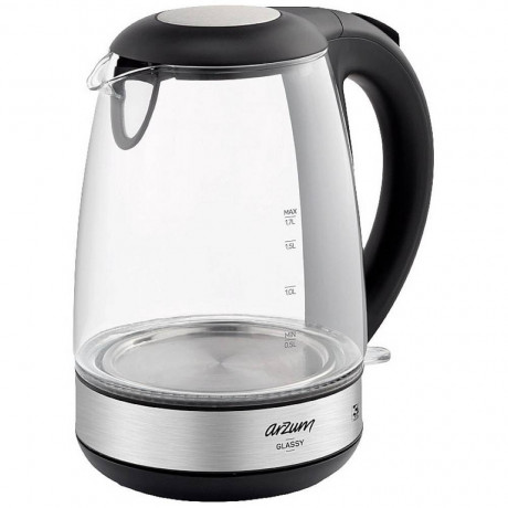 Arzum Arzum Wasserkocher arzum AR3071 Wasserkocher schnurlos Schwarz, 1.70 l, 2200 W  Чайник Arzum Чайник arzum AR3071 беспроводной черный, 1,70 л, 2200 Вт