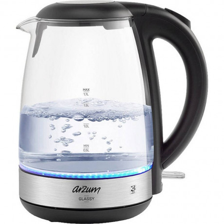 Arzum Arzum Wasserkocher arzum AR3071 Wasserkocher schnurlos Schwarz, 1.70 l, 2200 W  Чайник Arzum Чайник arzum AR3071 беспроводной черный, 1,70 л, 2200 Вт