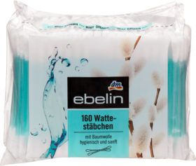 ebelin Wattestäbchen Nachfüller, 160 St Ватные палочки, 160 шт