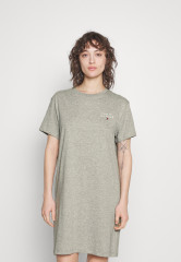 Tommy Hilfiger SHORT SLEEVE T-SHIRT DRESS Nightie light grey heather ПЛАТЬЕ-ФУТБОЛКА С КОРОТКИМ РУКАВОМ Nightie светло-серый вереск