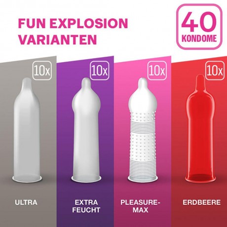 Durex Fun Explosion Kondome  Веселые взрывные презервативы