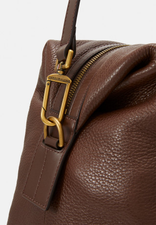 Tommy Hilfiger PREMIUM LEATHER DUFFLE UNISEX Weekend bag dark chestnut КОЖАНАЯ СУМКА PREMIUM UNISEX Сумка выходного дня темно-каштановый