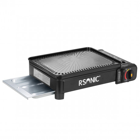 Mianova Mianova Gaskocher Campingkocher Tischgrill Gas Grill im Koffer, 4 Spiesse + Rost Platte Grillplatte Outdoor BBQ Barbecue Tisch Camping Herd Kocher Notfall Campingherd Notfallkocher Газовая плита Mianova, походная плита, стол-гриль, газовый гриль