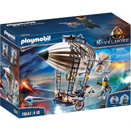 PLAYMOBIL 4er Set: 70220 Grosse Burg von Novelmore + 70391 Novelmore Mobile Katapultfestung + 70642 Novelmore Darios Zeppelin + 70671 3er Set Novelmore Ritter Набор из 4 предметов: 70220 Великий замок Новелмор + 70391 Крепость с мобильной катапультой Нове