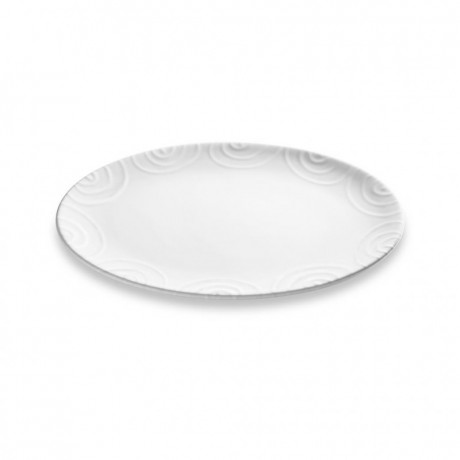 Gmundner Keramik Gmundner Keramik Weissgeflammt Platte oval 28 cm Gmundner Ceramics White Flame Тарелка овальная 28 см
