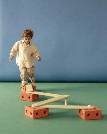 MODU Balance Track orange, Балансирующий набор детский развивающий конструктор 17 элементов, баланс борд для детей 3+, моторика и координация, до 80 кг, оранжевый