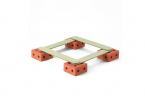 MODU Balance Track orange, Балансирующий набор детский развивающий конструктор 17 элементов, баланс борд для детей 3+, моторика и координация, до 80 кг, оранжевый