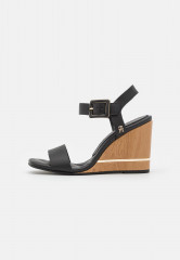 Tommy Hilfiger HARDWARE WEDGE  Clogs black АППАРАТНЫЙ КЛИН Сабо черный