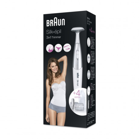 Braun Elektrischer Rasierer quot;Silk-epil Bikini Styler FG1100quot; in Weiss und Silber  Электробритва "Silk-epil Bikini Styler FG1100" в белом и серебристом