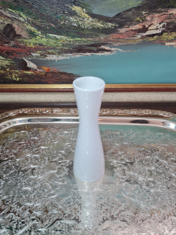 Ваза винтажная Rosenthal, белый фарфор, 13,5 x 4,5 см, Германия, 1960-70гг.