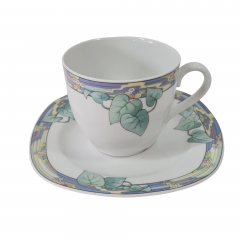 Чайная пара винтажная Winterling Kirchenlamitz / Maja с декором в пастельных тонах , фарфор, Германия, 1960-70гг.