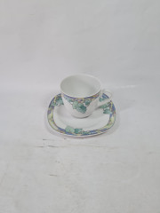 Чайная пара винтажная Winterling Kirchenlamitz / Maja с декором в пастельных тонах , фарфор, Германия, 1960-70гг.