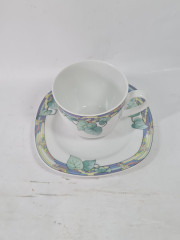 Чайная пара винтажная Winterling Kirchenlamitz / Maja с декором в пастельных тонах , фарфор, Германия, 1960-70гг.