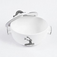 Gmundner Keramik Gmundner Keramik Grauer Hirsch Suppentopf glatt 2 L / h: 18 cm Керамическая кастрюля Gmundner из серого оленя, гладкая, 2 л / высота: 18 см