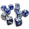 dice4friends 10-tlg. D6 Wurfelset Two Toned: Blue\/Black 10 шт. Набор игральных костей D6